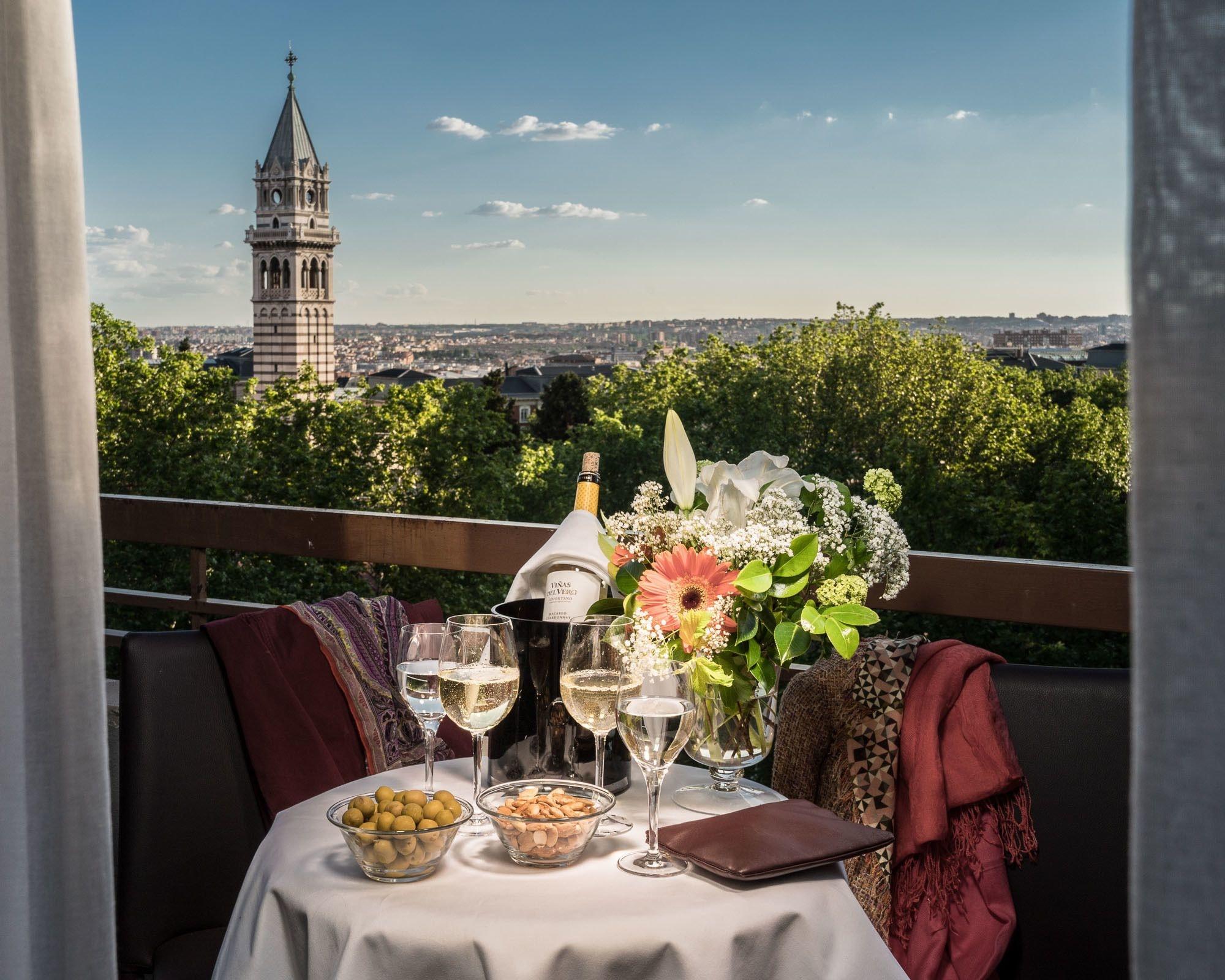 Hotel Agumar Madrid Esterno foto The view from the terrace of the hotel
